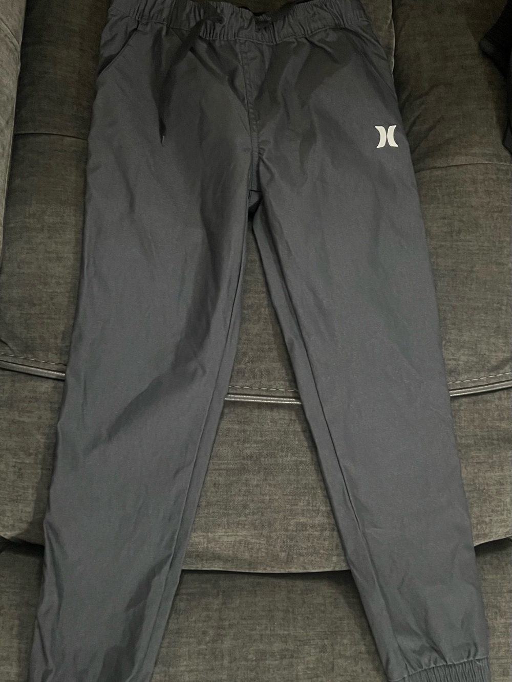 Hurley boys 2 pair.   1 Dark Gray /1 Black pair Athletic Joggers with White Logo